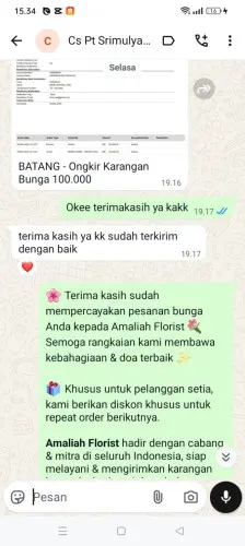 Testimonial Papan Bunga kolelet