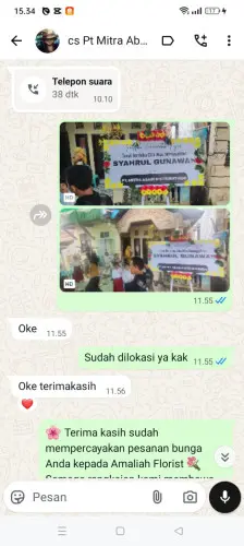 Testimonial Papan Bunga kolelet