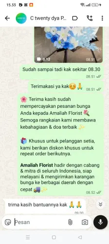 Testimonial Standing Flower kolelet